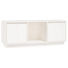 (white) vidaXL Solid Wood Pine TV Cabinet Media HiFi Cabinet TV Console Multi Colours