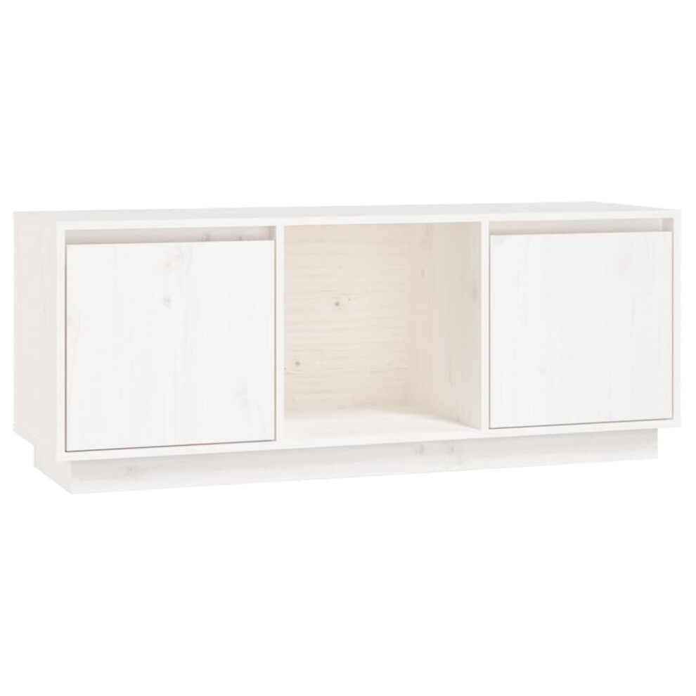 Vidaxl (White) Solid Wood Pine Tv Cabinet Media Hifi Cabinet Tv Console Multi Colours White