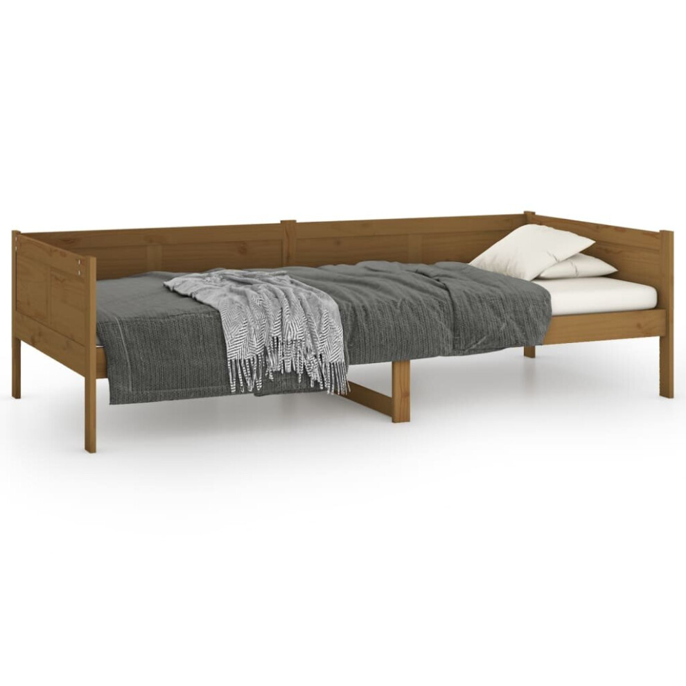 Vidaxl (Honey Brown, 90 X 190 Cm) Solid Wood Pine Day Bed Wooden Occasional Sofa Bed Multi Colours/Sizes