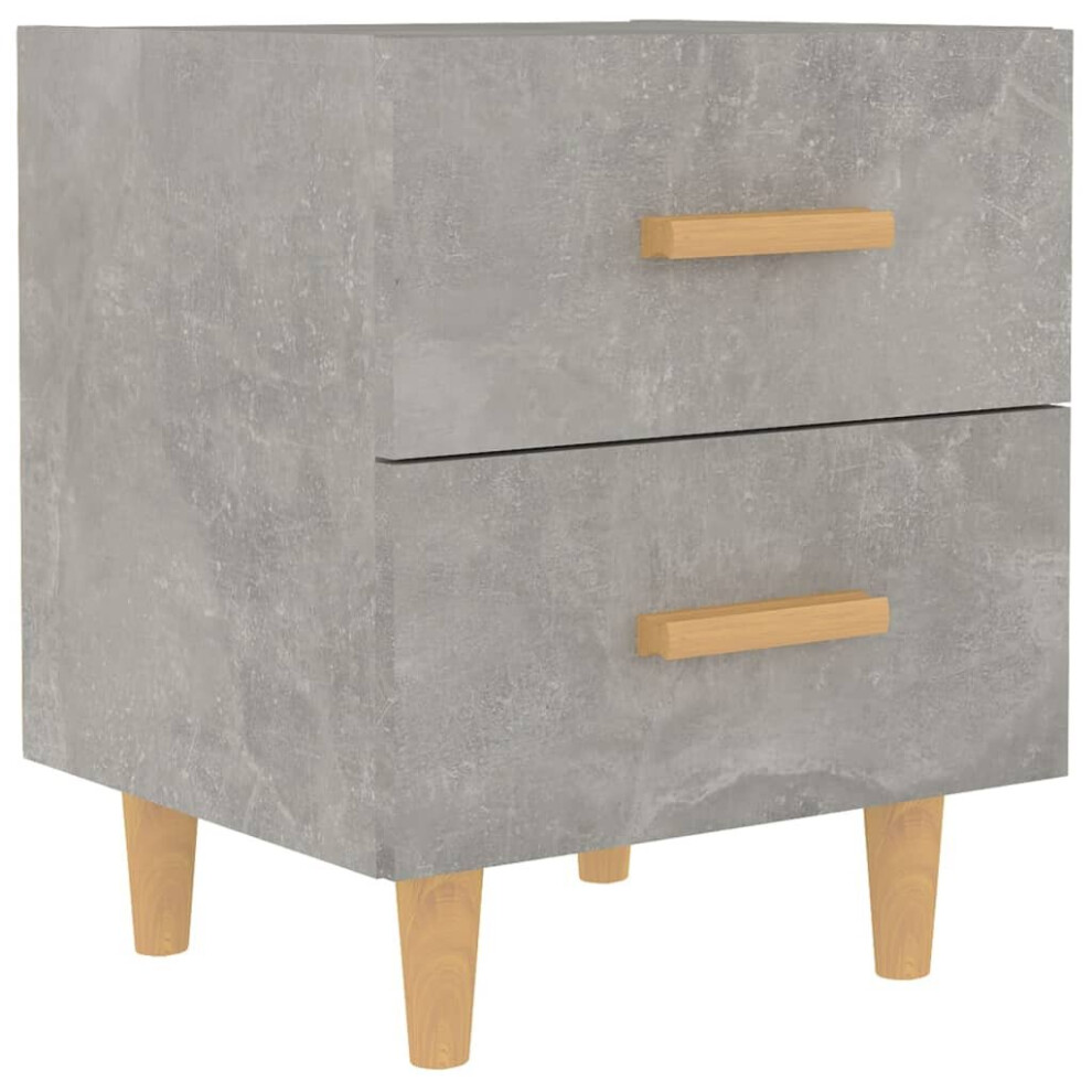 (concrete grey, 1) vidaXL 1/2x Bed Cabinet Bedroom Nightstand Bedside Storage Table Multi Colours