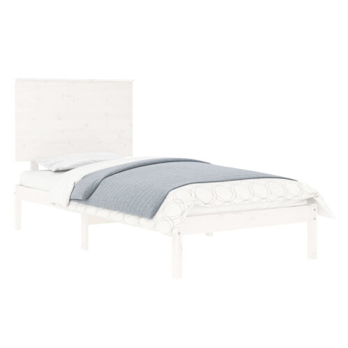 VidaXL (white, 100 x 200 cm) vidaXL Solid Wood Pine Bed Frame Wooden Bedstead Bed Base Multi Colours/Sizes 2