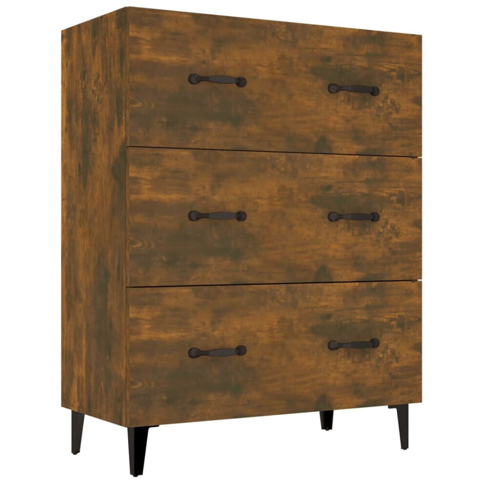 Vidaxl (Smoked Oak) Sideboard Engineered Wood Console Cabinet Home Organiser Multi Colours