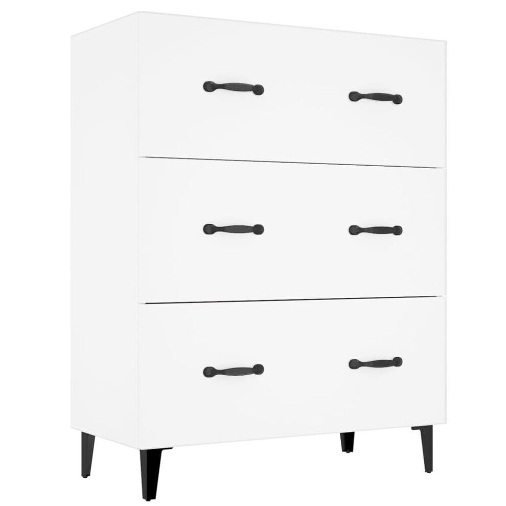 Vidaxl (White) Sideboard Engineered Wood Console Cabinet Home Organiser Multi Colours White