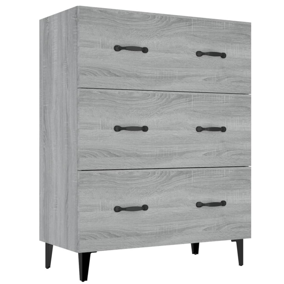 (grey sonoma) vidaXL Sideboard Engineered Wood Console Cabinet Home Organiser Multi Colours