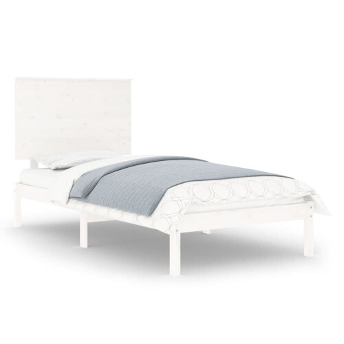 VidaXL (white, 100 x 200 cm) vidaXL Solid Wood Pine Bed Frame Wooden Bedstead Bed Base Multi Colours/Sizes
