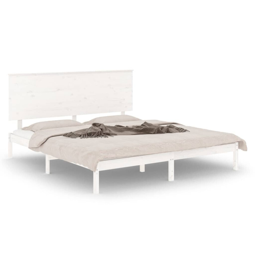 (white, 200 x 200 cm) vidaXL Solid Wood Pine Bed Frame Wooden Bedstead Bed Base Multi Colours/Sizes