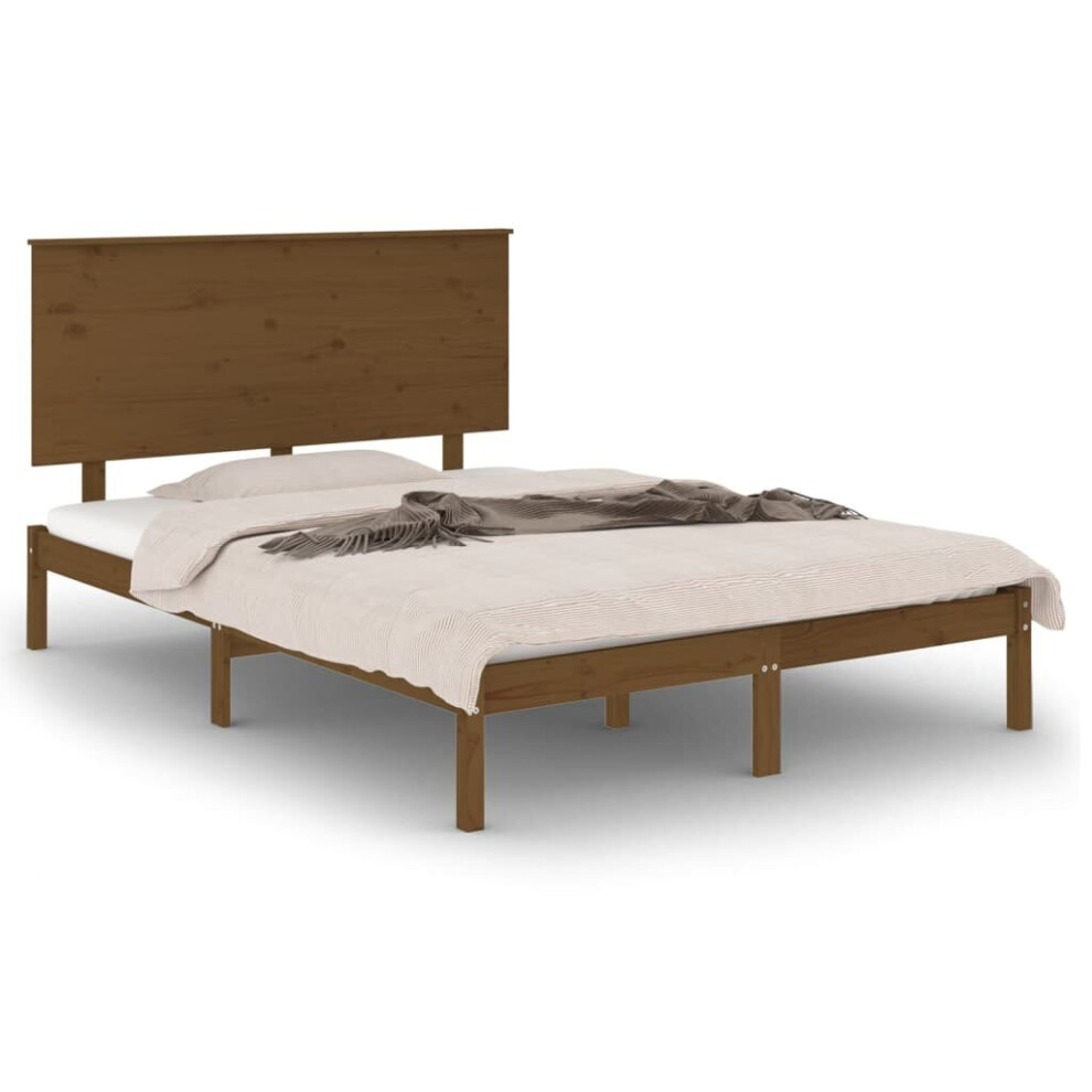 (honey brown, 120 x 200 cm) vidaXL Solid Wood Pine Bed Frame Wooden Bedstead Bed Base Multi Colours/Sizes