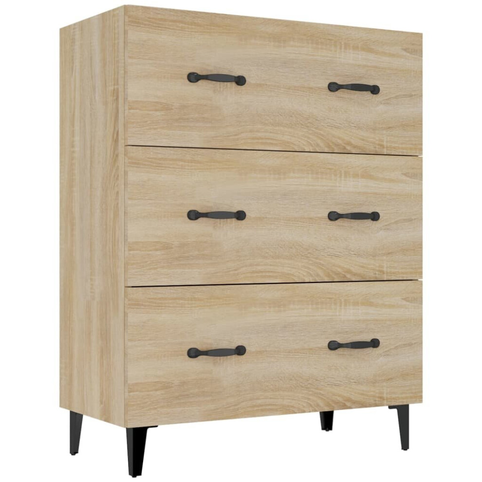 Vidaxl (Sonoma Oak) Sideboard Engineered Wood Console Cabinet Home Organiser Multi Colours
