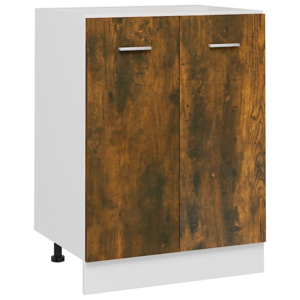 Vidaxl (Smoked Oak) Kitchen Cabinet Home Storage Shelf Organiser Cupboard Engineered Wood