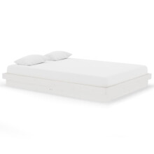 (white, 140 x 200 cm) vidaXL Solid Wood Pine Bed Frame Wooden Home Platform Bed Multi Colours/Sizes