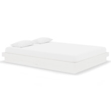 (white, 140 x 190 cm) vidaXL Solid Wood Pine Bed Frame Wooden Home Platform Bed Multi Colours/Sizes