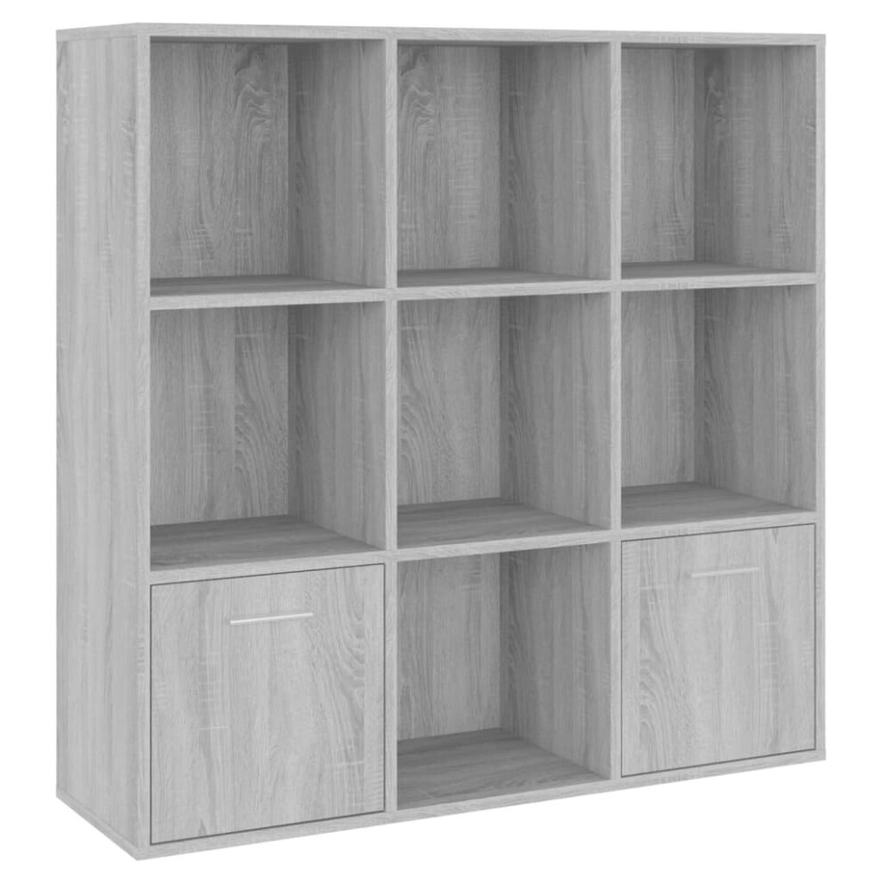 (grey sonoma) vidaXL Book Cabinet Highboard Book Rack Shelf Engineered wood Multi Colours