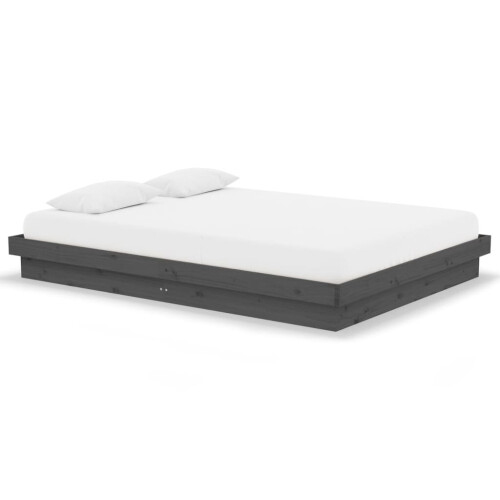 VidaXL (grey, 135 x 190 cm) vidaXL Solid Wood Pine Bed Frame Wooden Home Platform Bed Multi Colours/Sizes