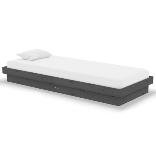 VidaXL (grey, 75 x 190 cm) vidaXL Solid Wood Pine Bed Frame Wooden Home Platform Bed Multi Colours/Sizes
