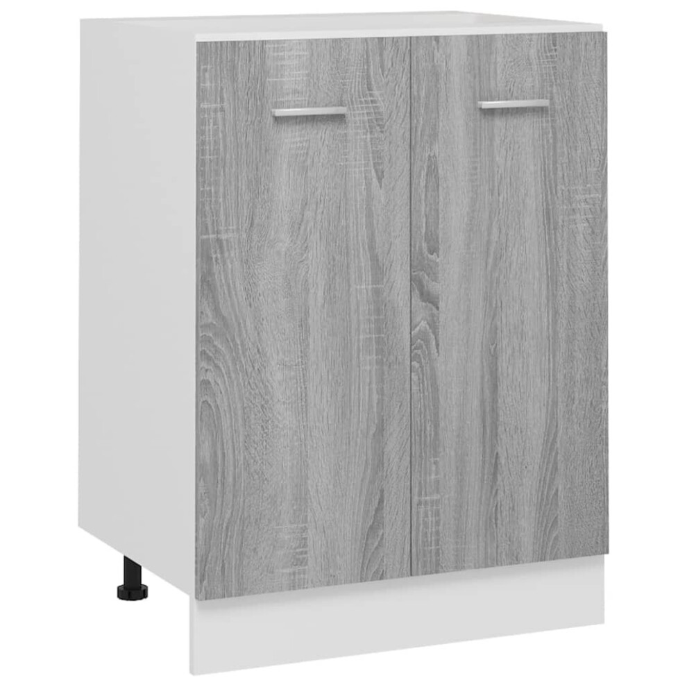 (grey sonoma) vidaXL Bottom Cabinet Engineered Wood Storage Shelf Cupboard Multi Colours