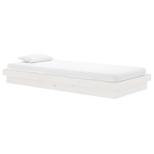 (white, 90 x 200 cm) vidaXL Solid Wood Pine Bed Frame Wooden Home Platform Bed Multi Colours/Sizes