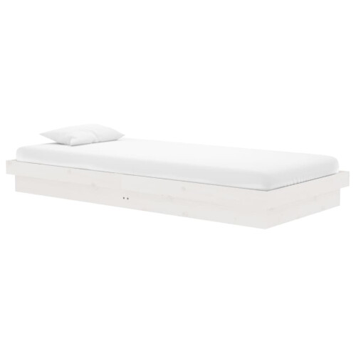 VidaXL (white, 90 x 200 cm) vidaXL Solid Wood Pine Bed Frame Wooden Home Platform Bed Multi Colours/Sizes
