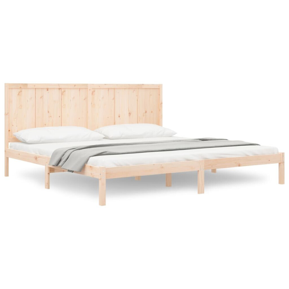 (brown, 200 x 200 cm) vidaXL Bed Frame Bed Base Bedstead Bedroom Mattress Foundation Solid Wood Pine