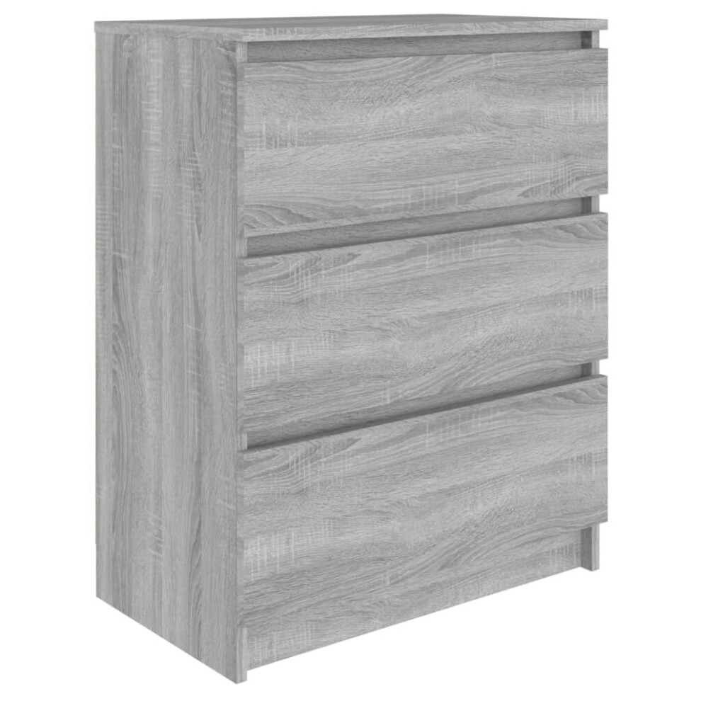 B&Q -  Sideboard Grey Sonoma 60X35X76 Cm Engineered Wood - Image 3