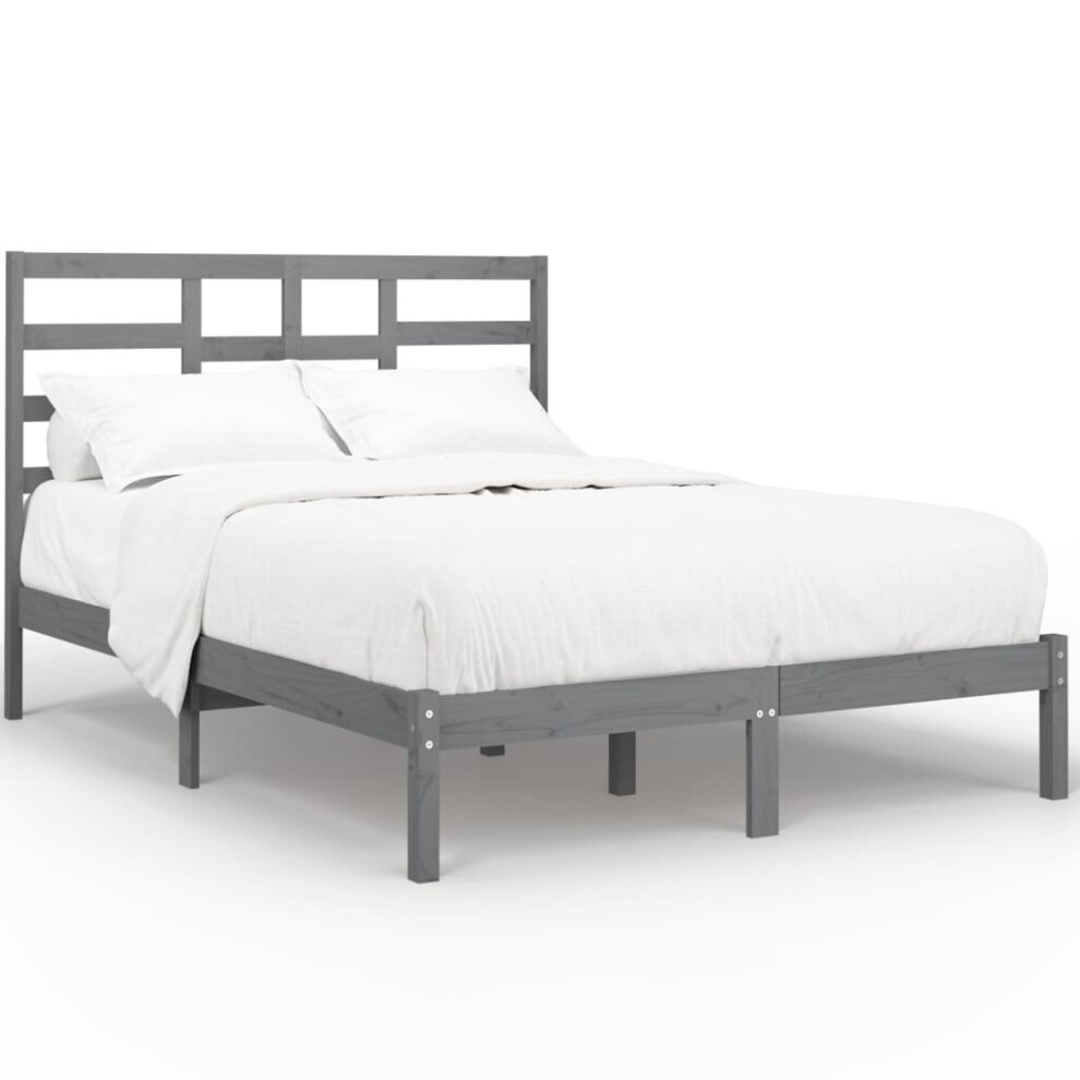 (grey, 120 x 200 cm) vidaXL Solid Wood Bed Frame Bedroom Bedstead Bed Base Multi Colours/Sizes