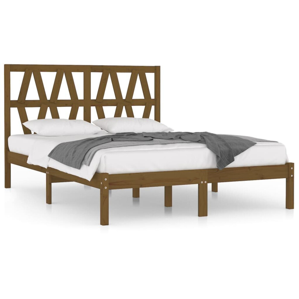 (honey brown, 120 x 200 cm) vidaXL Solid Wood Pine Bed Frame Wooden Bedstead Bed Base Multi Colours/Sizes