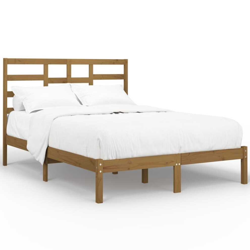 (honey brown, 120 x 200 cm) vidaXL Solid Wood Bed Frame Bedroom Bedstead Bed Base Multi Colours/Sizes