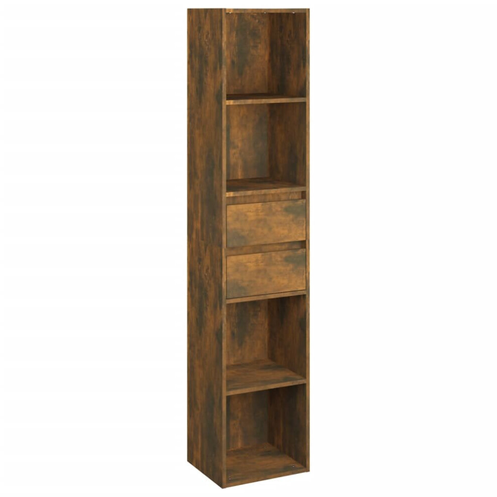 (smoked oak) vidaXL Book Cabinet Chipboard Bedroom Furniture Standing Shelf Multi Colours