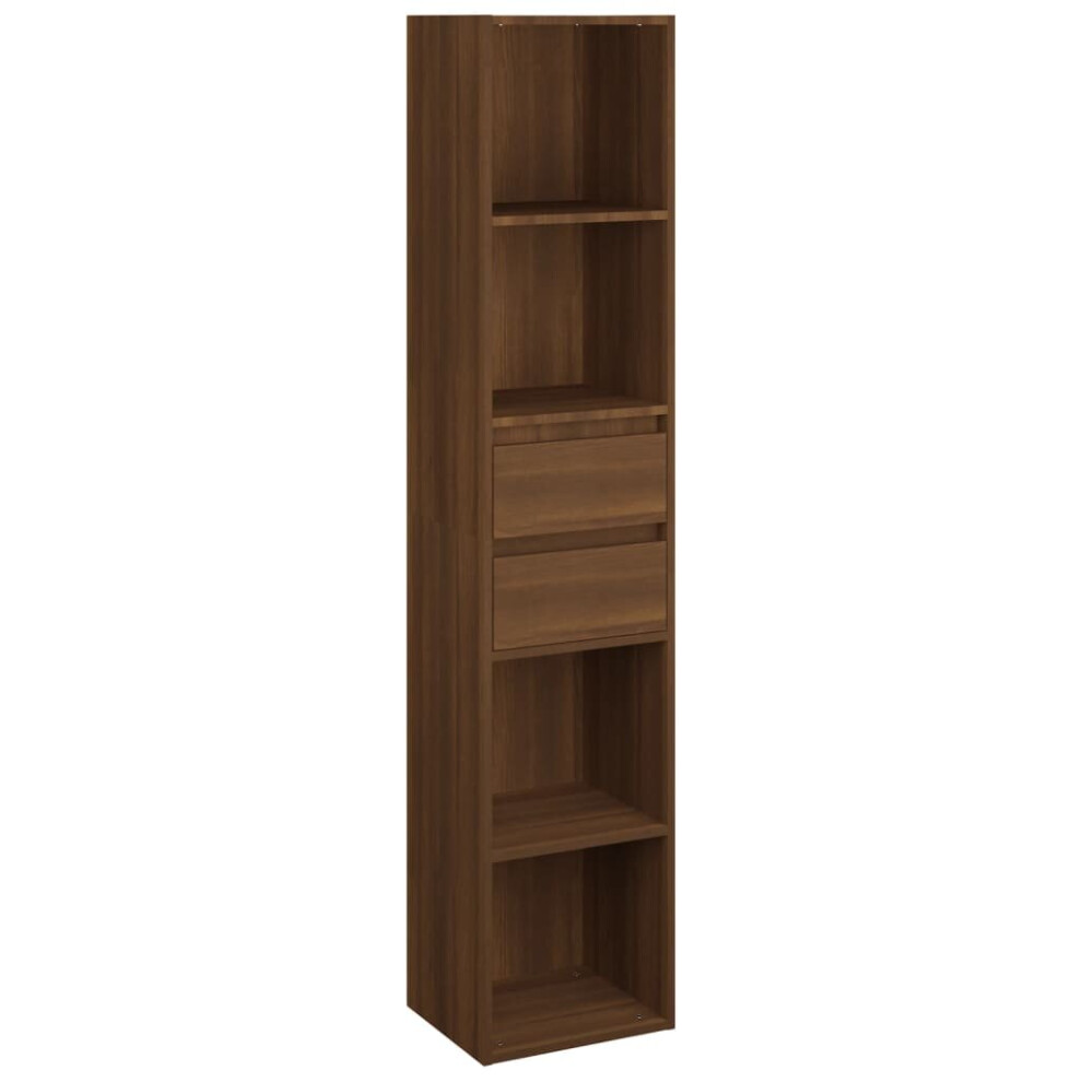 (brown oak) vidaXL Book Cabinet Chipboard Bedroom Furniture Standing Shelf Multi Colours