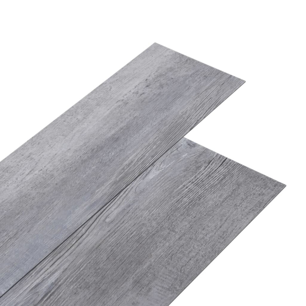 (matte wood grey, 2.51 mÂ²) vidaXL Self-adhesive PVC Flooring Planks Underlay Wood Laminate Floor Tiles
