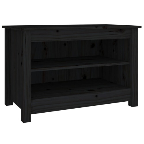 VidaXL (black) vidaXL Solid Wood Pine Shoe Bench Wooden Storage Rack Multi Colours/Sizes
