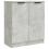 VidaXL (concrete grey) vidaXL 2x Sideboards Engineered Wood Storage Cabinet Cupboard Multi Colours 3