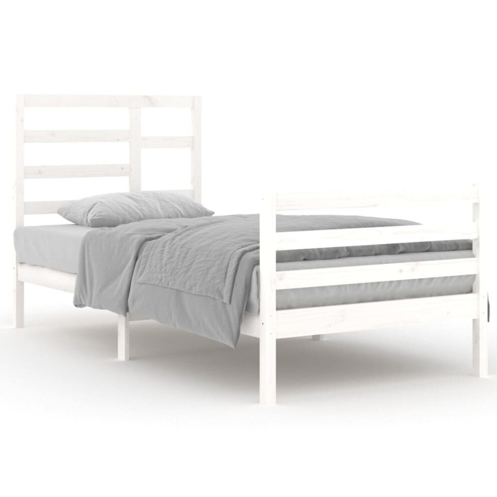 (white, 90 x 200 cm) vidaXL Solid Wood Bed Frame Bedroom Bedstead Bed Base Multi Colours/Sizes