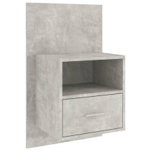 (concrete grey, 1) vidaXL 1/2x Wall Bedside Cabinet Home Bed Cabinet Furniture Multi Colours