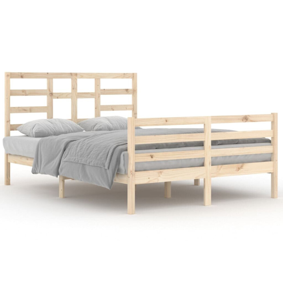 (brown, 140 x 200 cm) vidaXL Solid Wood Bed Frame Bedroom Bedstead Bed Base Multi Colours/Sizes