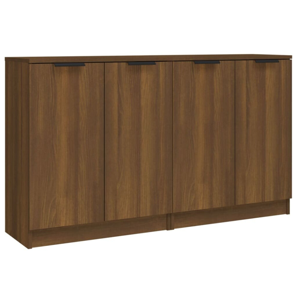 (brown oak) vidaXL 2x Sideboards Engineered Wood Storage Cabinet Cupboard Multi Colours