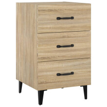 (sonoma oak) vidaXL Bedside Cabinet Engineered Wood Nightstand Side Table Multi Colours