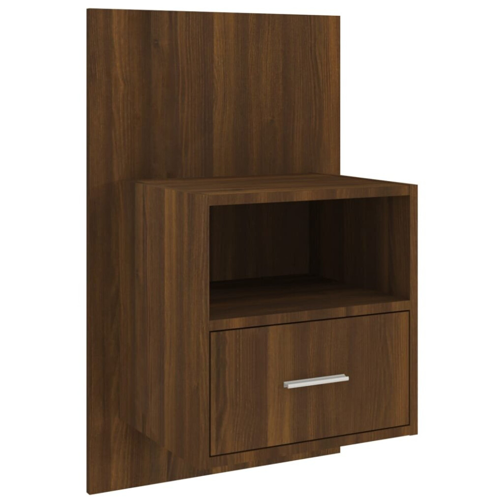 Vidaxl (Brown Oak, 1) 1/2X Wall Bedside Cabinet Home Bed Cabinet Furniture Multi Colours