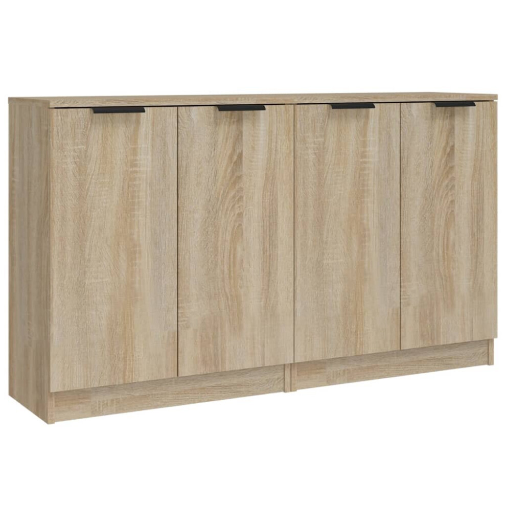 (sonoma oak) vidaXL 2x Sideboards Engineered Wood Storage Cabinet Cupboard Multi Colours