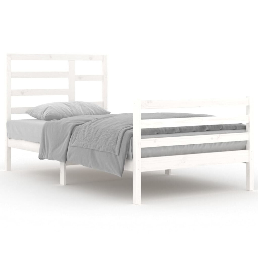 (white, 100 x 200 cm) vidaXL Solid Wood Bed Frame Bedroom Bedstead Bed Base Multi Colours/Sizes