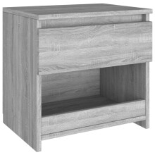 (grey sonoma, 1) vidaXL 1/2x Bedside Cabinet Engineered Wood Nightstand Furniture Multi Colors