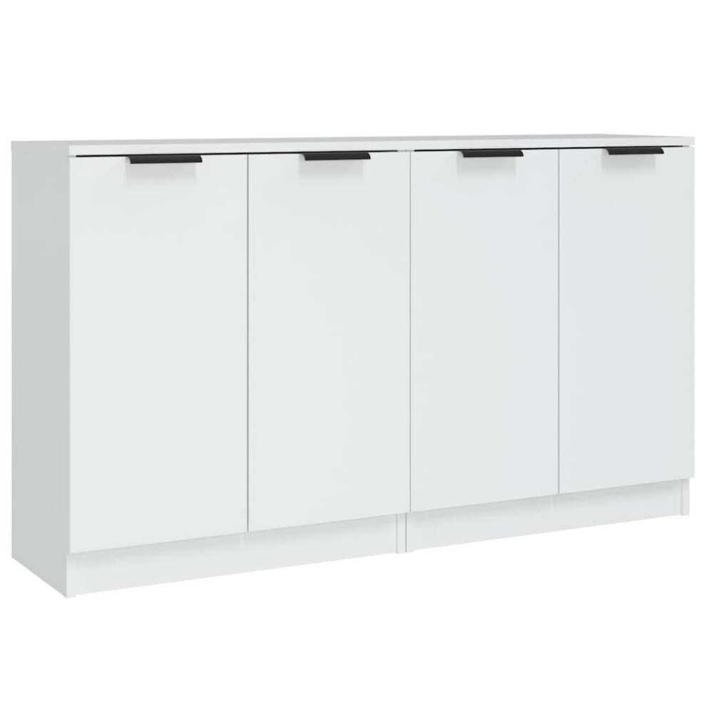 (white) vidaXL 2x Sideboards Engineered Wood Storage Cabinet Cupboard Multi Colours