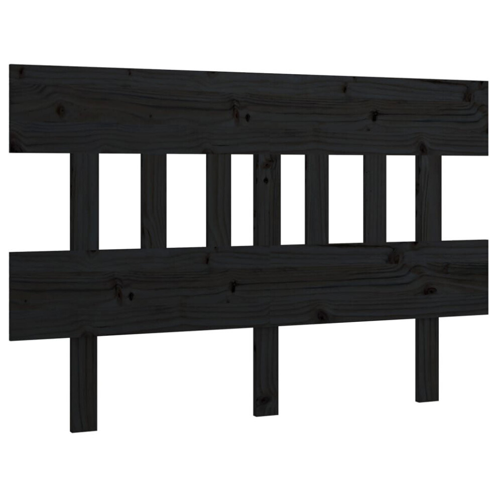 Vidaxl (Black, 123.5 X 3 X 81 Cm) Solid Wood Pine Bed Headboard Home Bed Header Multi Colours Multi Sizes