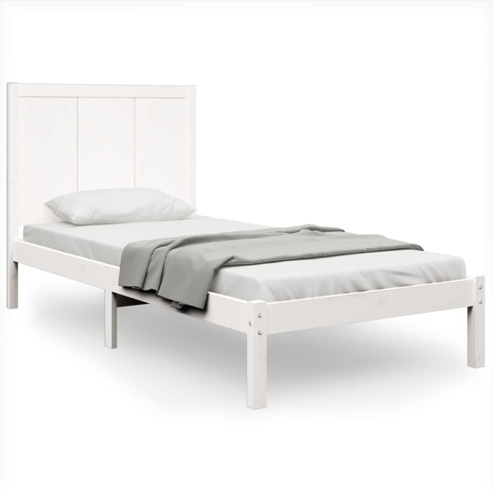 (white, 75 x 190 cm) vidaXL Solid Wood Pine Bed Frame Bedroom Platform Bed Multi Colours/Sizes