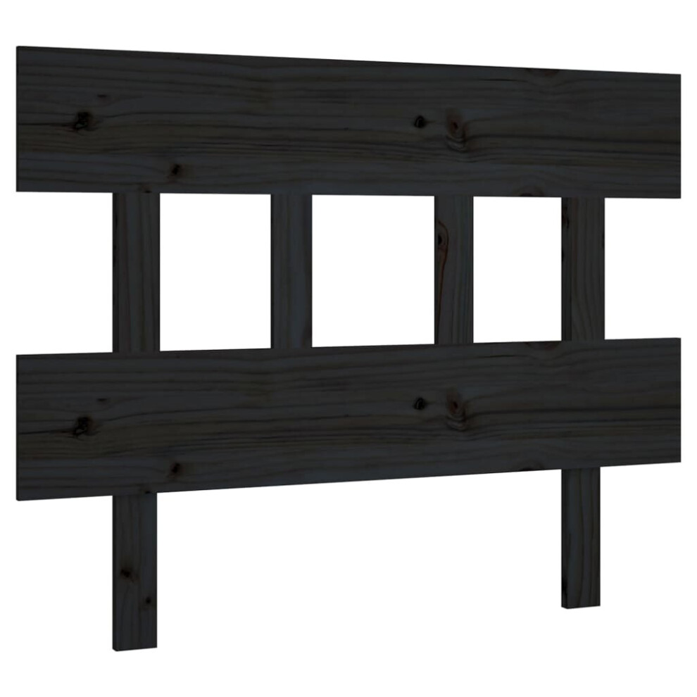 Vidaxl (Black, 103.5 X 3 X 81 Cm) Solid Wood Pine Bed Headboard Home Bed Header Multi Colours Multi Sizes
