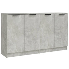 (concrete grey) vidaXL 2x Sideboards Engineered Wood Storage Cabinet Cupboard Multi Colours