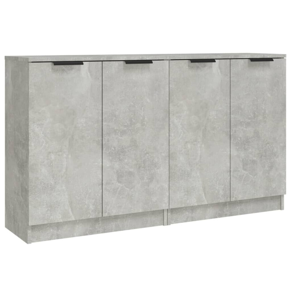 (concrete grey) vidaXL 2x Sideboards Engineered Wood Storage Cabinet Cupboard Multi Colours