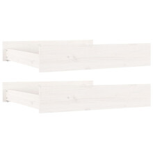 (white, 90 x 93 x 18 cm) vidaXL 2x Solid Wood Pine Bed Drawers Bed Storage Unit Multi Colours/Sizes
