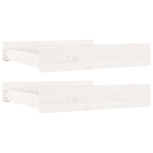 VidaXL (white, 90 x 93 x 18 cm) vidaXL 2x Solid Wood Pine Bed Drawers Bed Storage Unit Multi Colours/Sizes