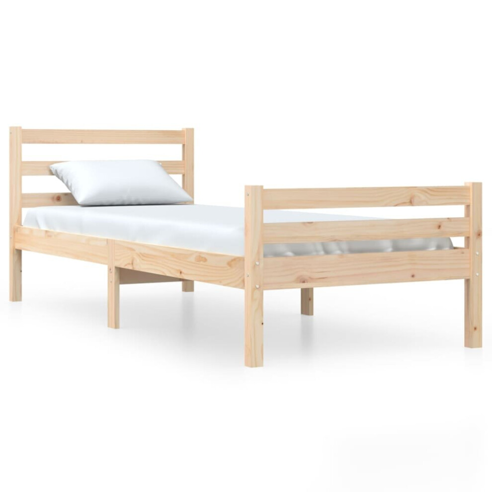 (brown, 75 X 190 cm) vidaXL Solid Wood Bed Frame Bedroom Bedstead Bed Base Multi Colours/Sizes