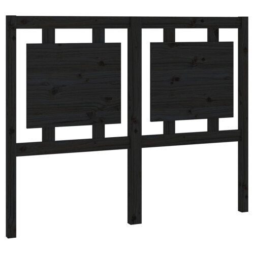 VidaXL (black, 125.5 x 4 x 100 cm) vidaXL Bed Headboard Home Bedroom Decorative Bed Header Panel Solid Wood Pine